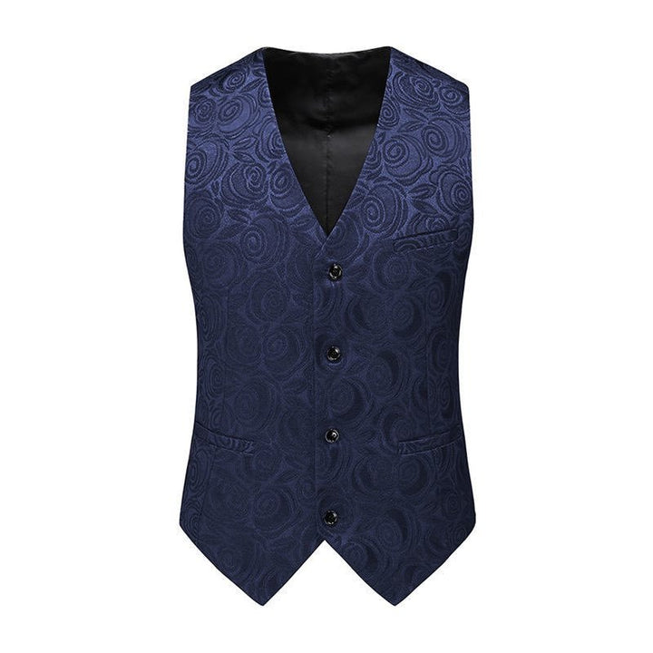 Herren nan Jacquardweste mit ornamentaler Struktur, spitz zulaufendem Saum und satinierter Rückseite Drune