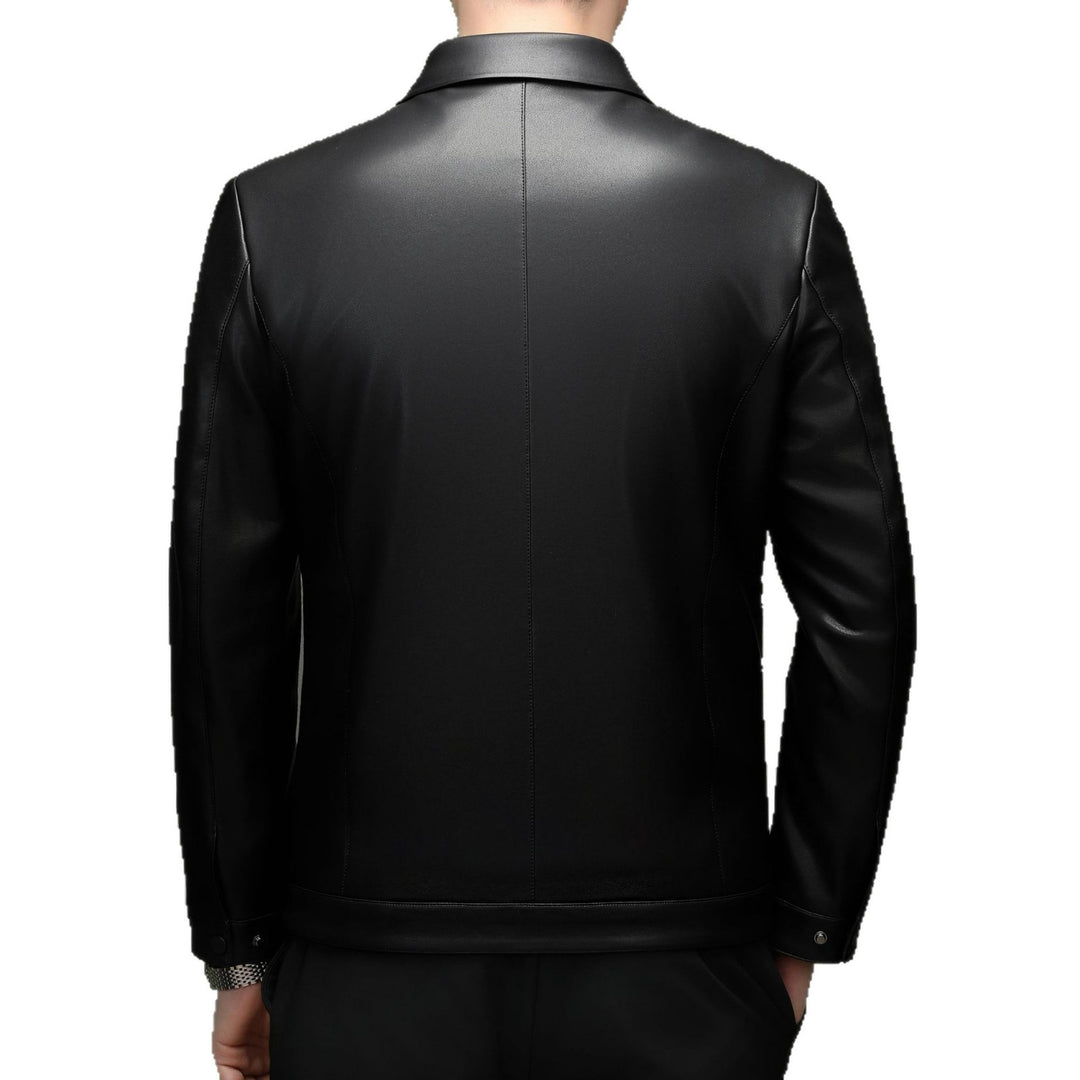 Herren Lederjacke mit modernem Schnitt und elastischen Bündchen Drune