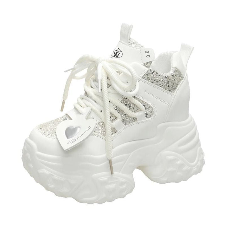Damen High-Top Sneakers mit glitzernden Akzenten und robustem Profil Drune