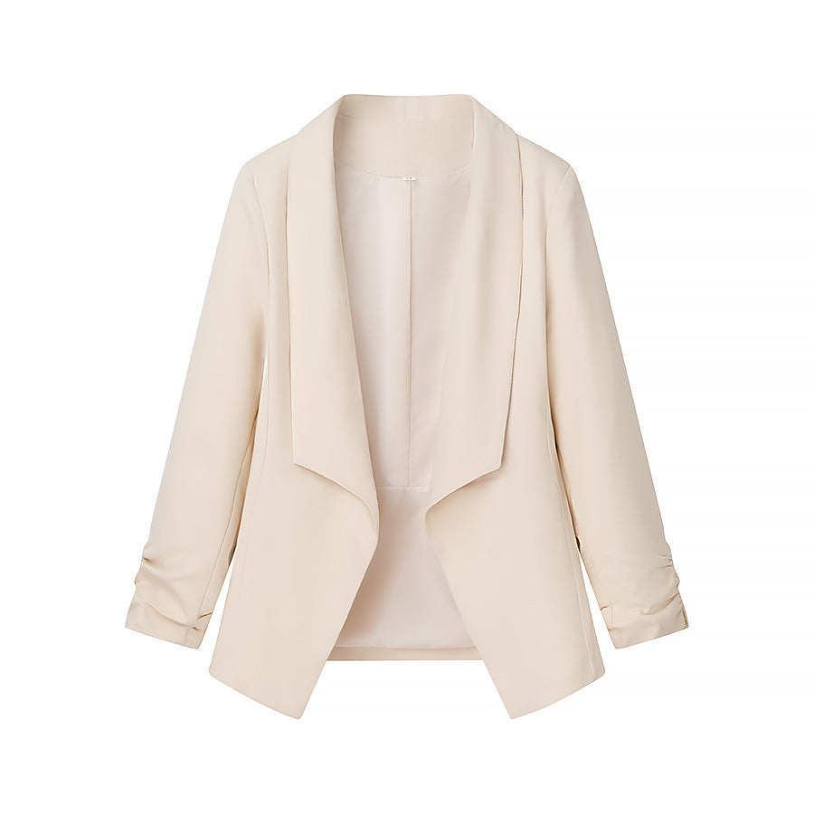 Damen elegante Blazerjacke mit lässigem Schnitt und modischem Revers Drune