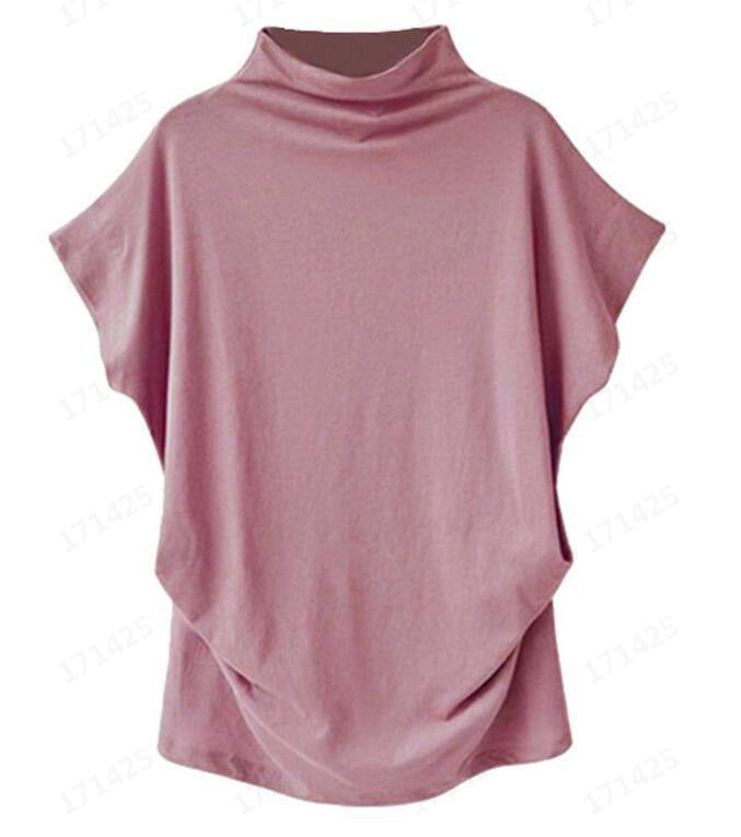 Damen Drapiertes Oversize-Top Stehkragen