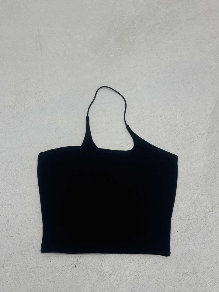 Damen asymmetrisches Crop-Top mit verstellbarem Halter Drune