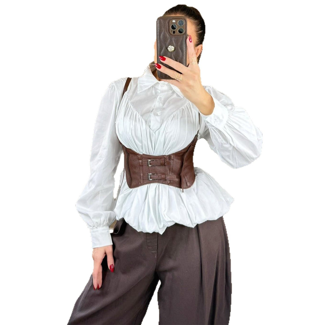 Damen Korselett-Corsettop mit dekorativen Schnallen Drune