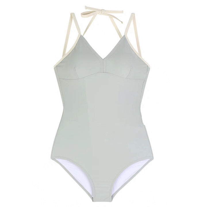 Damen Eleganter Hoch geschnittener Schwimmanzug Drune