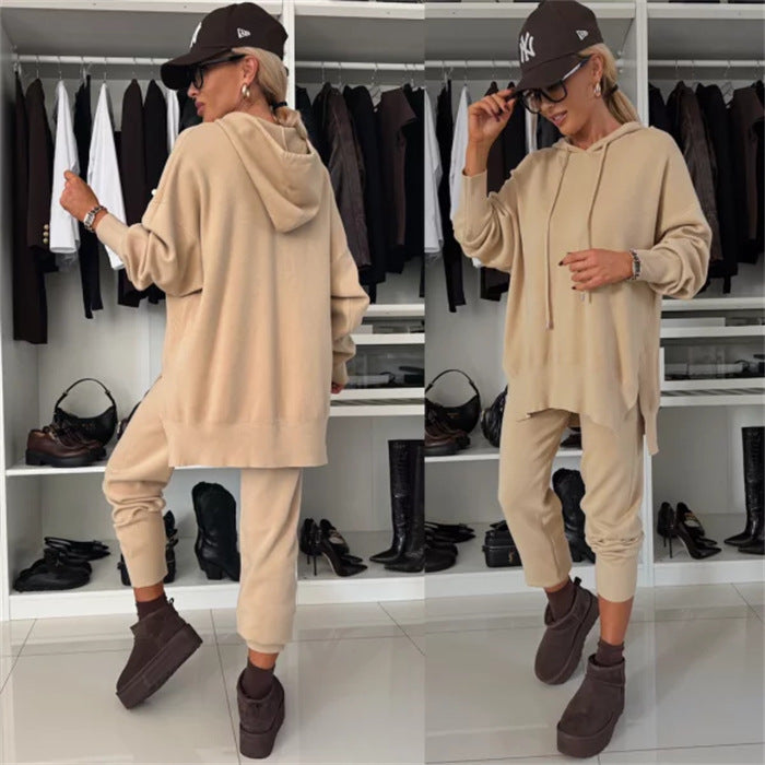 Damen lässiges Sport-Set mit oversized Hoodie und lässigen Jogginghosen Drune