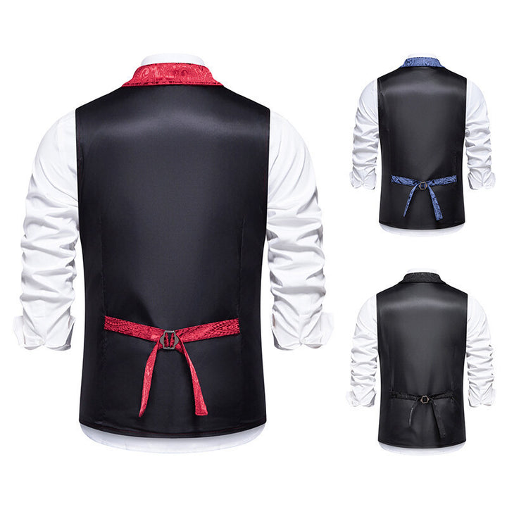 Herren elegante Weste mit aufwendigem Muster und hochwertigem Stoff Drune