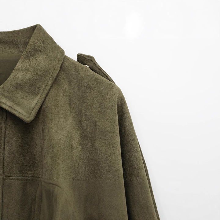 Damen lässige Blousonjacke mit weichem Material und modernen Details Drune