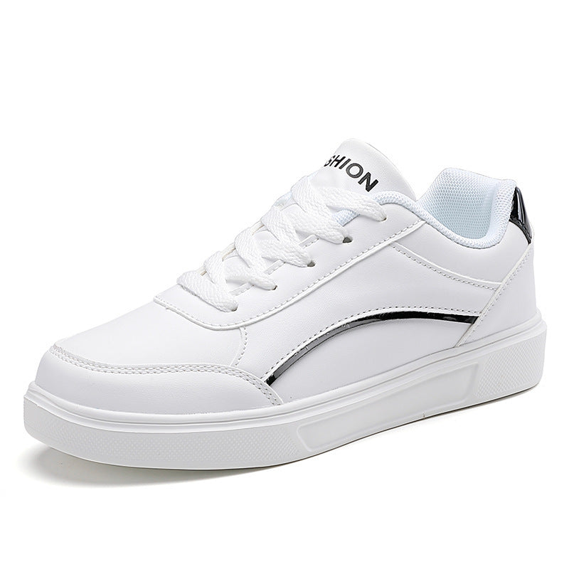 Unisex nan urbaner niedriger City-Sneaker mit veganem Kunstleder, dezenter Metallic-Zierkante und stoßdämpfender EVA-Laufsohle Drune