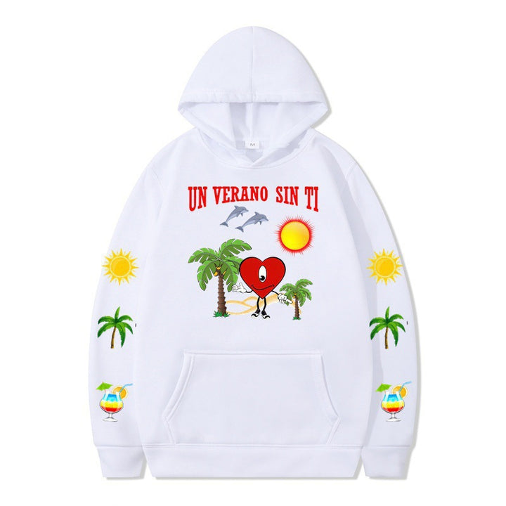 Damen Kapuzenpullover mit lebhaftem Sommermotiv und bequemer Passform Drune