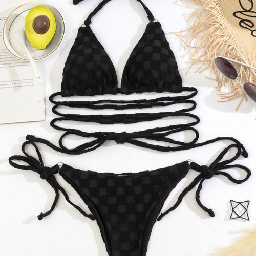 Damen Triangel-Bikini mit raffinierten Bindungselementen Drune