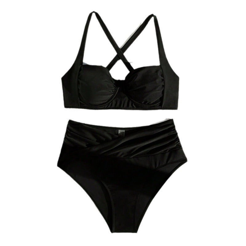 Damen Hochtaillierter Bikini mit verstecktem Stützeffekt Drune