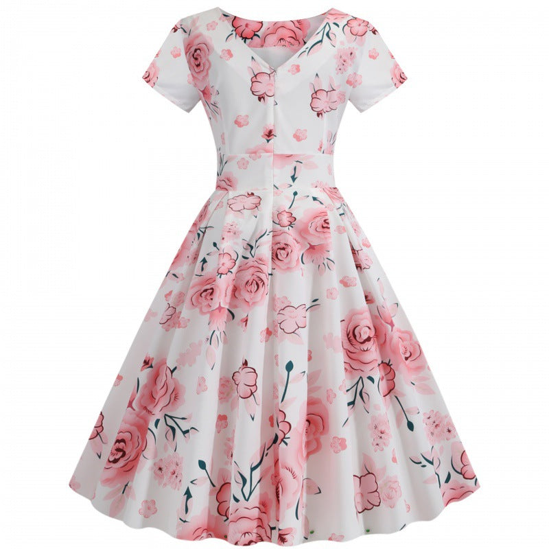 Damen Midi-Kleid mit floralem Muster und schmeichelndem Schnitt Drune