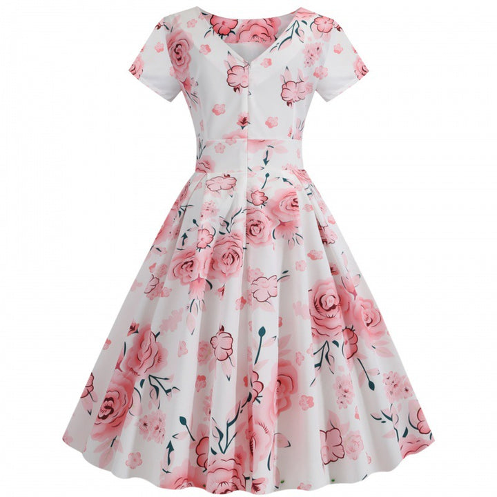 Damen Midi-Kleid mit floralem Muster und schmeichelndem Schnitt Drune