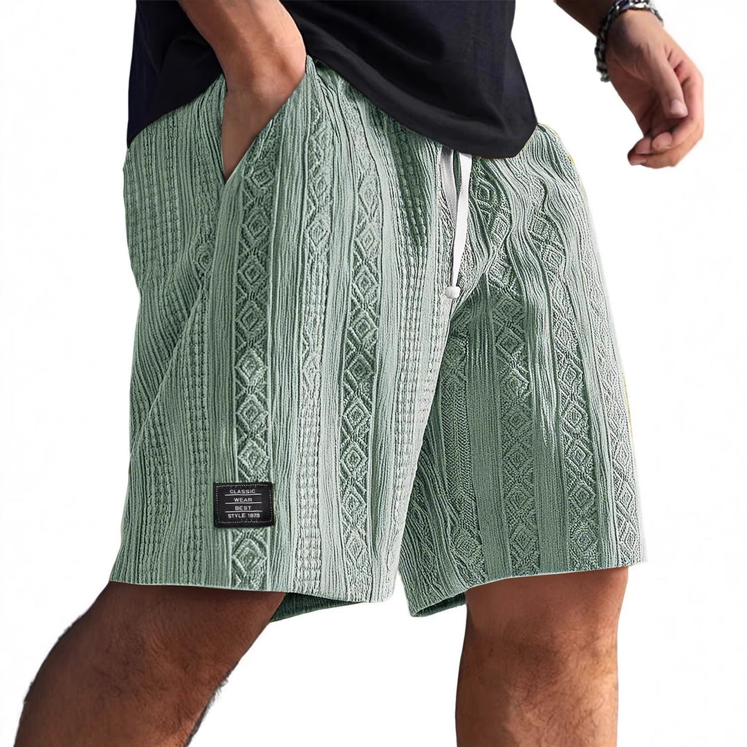 Herren Stilvolle Freizeithosen im lässigen Strickdesign Drune