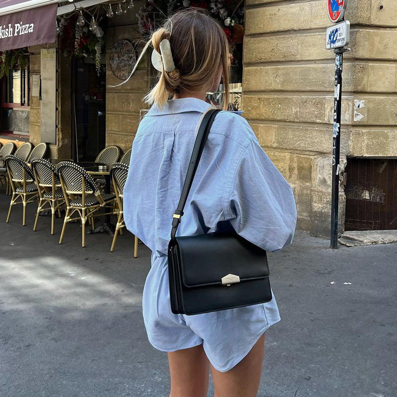 Damen nan taillierter Hemd‑Romper mit Langarm, verdeckter Knopfleiste und figurformender Taille Drune