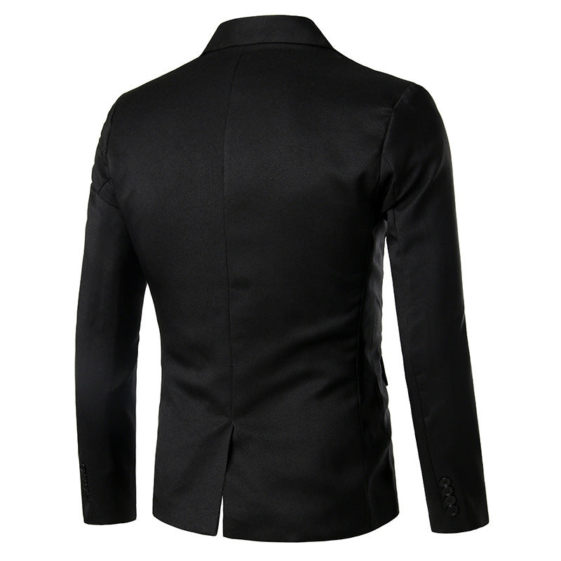 Herren eleganter Smoking-Blazer mit satinierter Kragenpartie Drune
