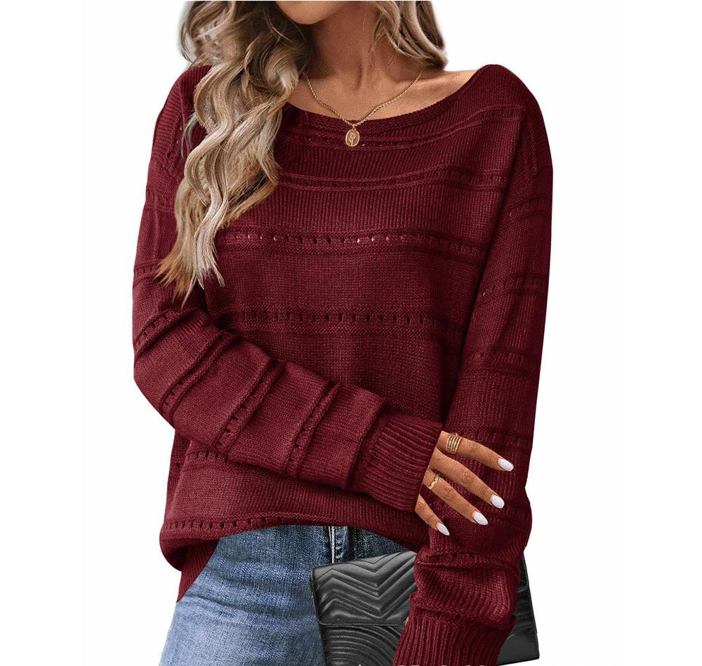 Damen Strickpullover mit luftiger Struktur und weit geschnittenem Design Drune