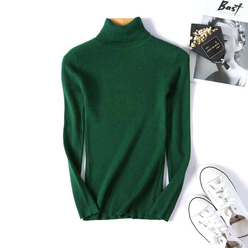 Damen Rollkragenpullover mit feiner Rippstruktur und figurbetonter Passform Drune