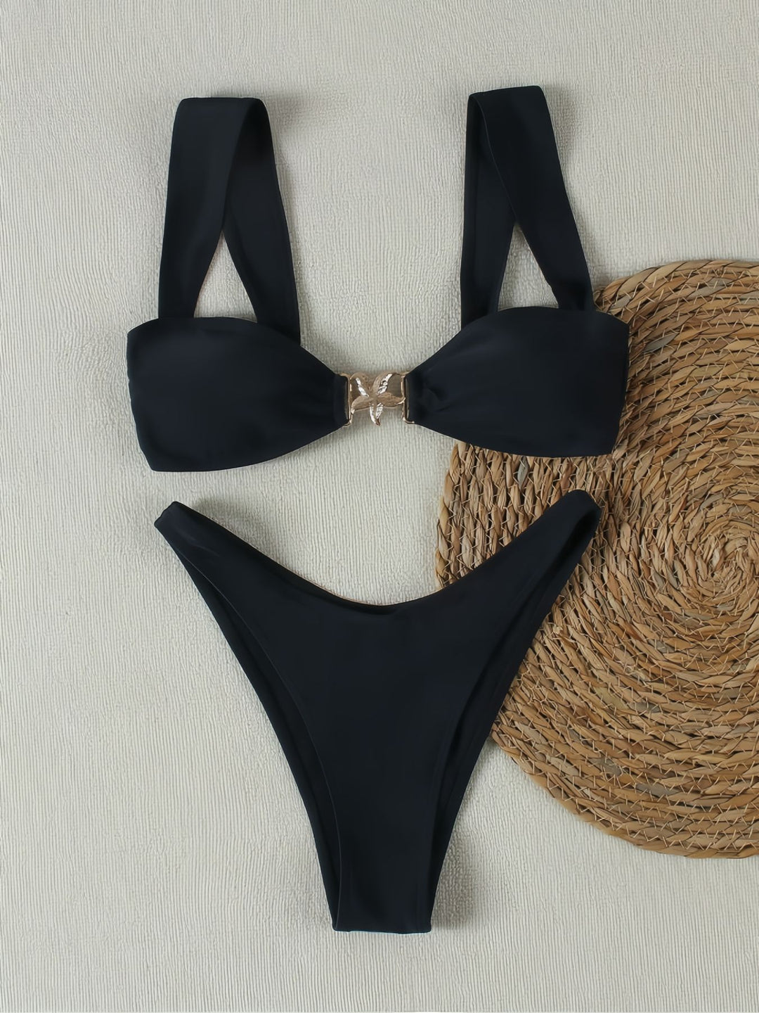 Damen Bikini-Set mit elegantem Knoten-Detail und hochwertigem Bindemuster Drune
