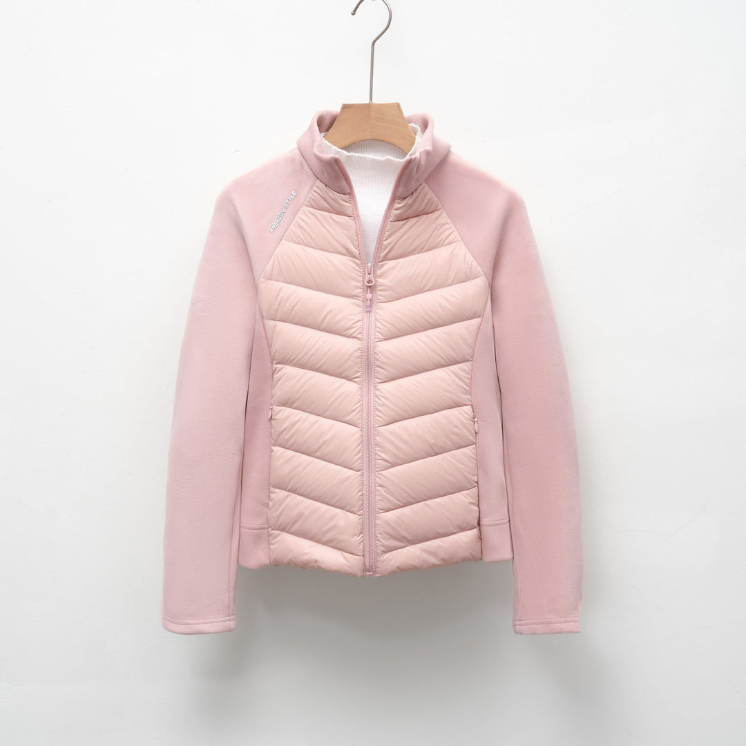 Damen gesteppte Sportjacke mit hohem Kragen und funktionalen Reißverschlusstaschen Drune