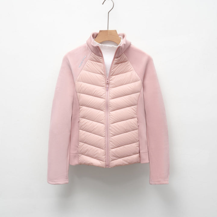Damen gesteppte Sportjacke mit hohem Kragen und funktionalen Reißverschlusstaschen Drune