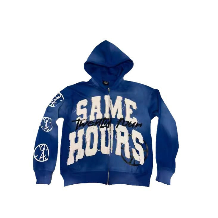 Herren Grafik Zip-Up Hoodie Drune