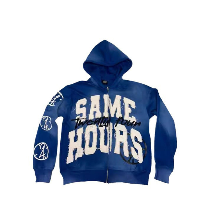 Herren Grafik Zip-Up Hoodie Drune