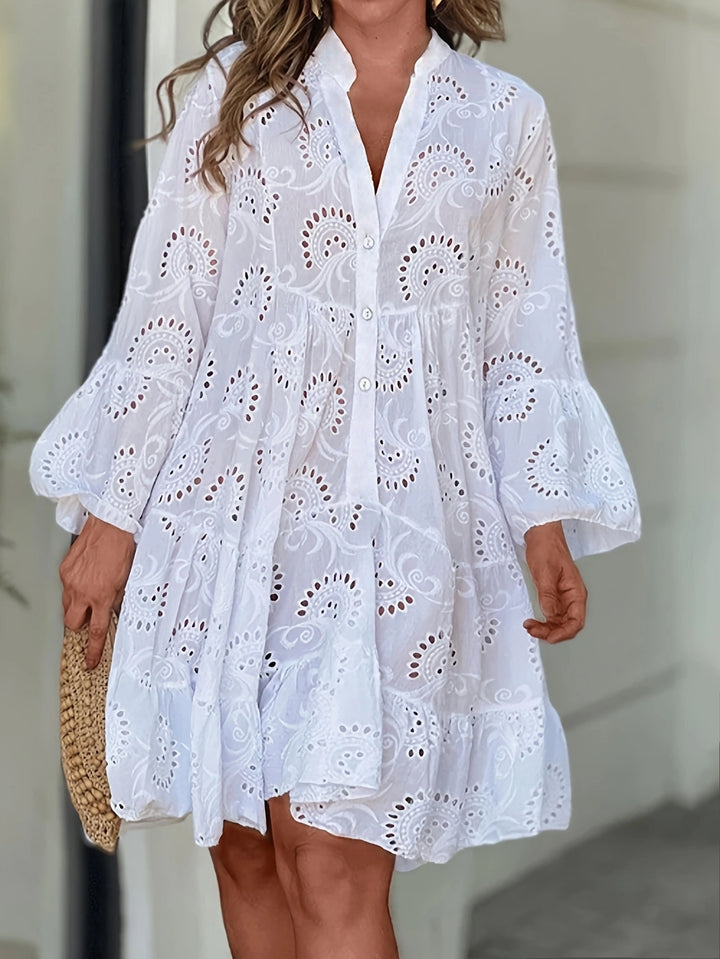 Damen Fließendes Bohemian Sommerkleid Drune