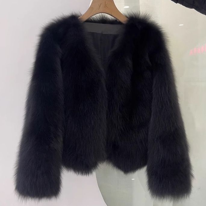 Damen elegante Kunstfelljacke Drune