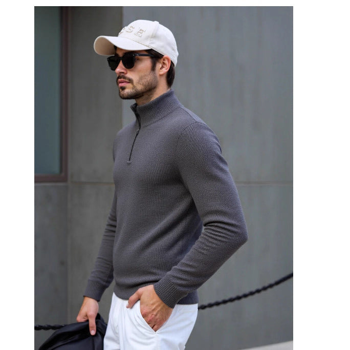 Herren Rollkragenpullover mit modernem Strukturdesign Drune