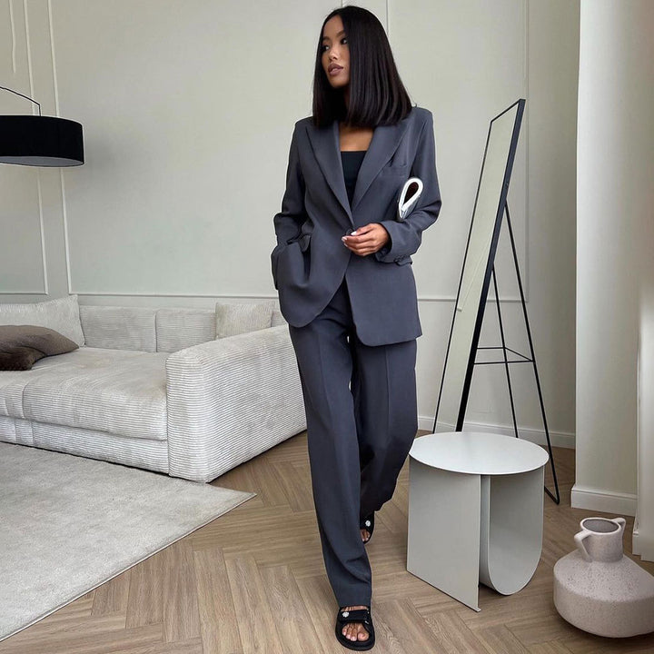 Damen Eleganter Businessblazer mit modischem Schnitt und praktischen Taschen Drune