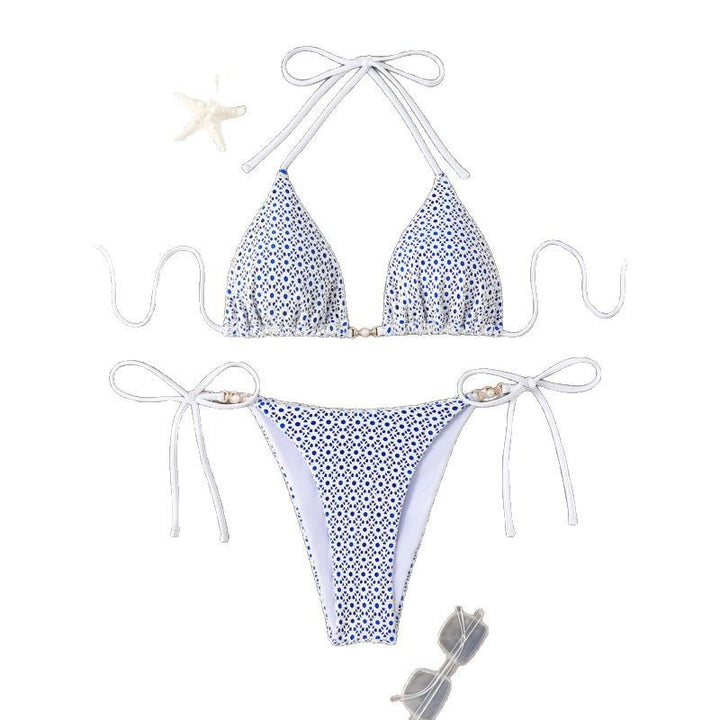 Damen Triangel-Bikini mit kontrastierenden Details Drune