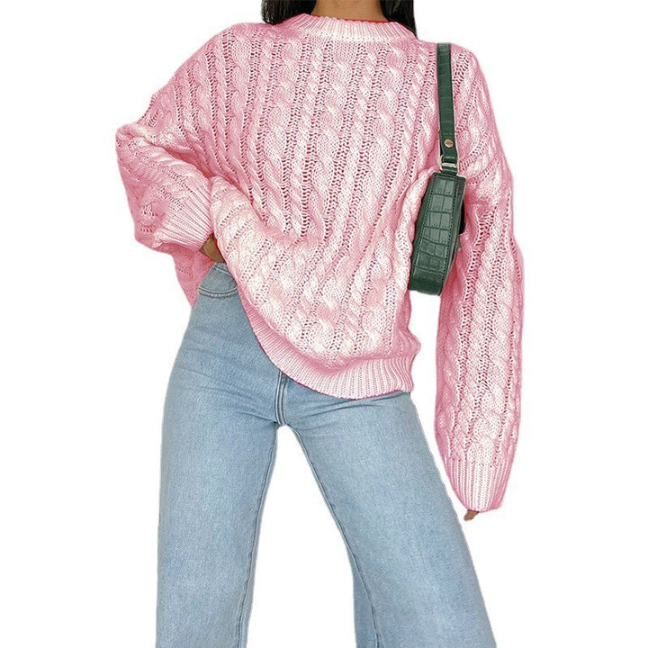 Damen Grobstrickpullover mit raffiniertem Zopfmuster aus weichem Material Drune