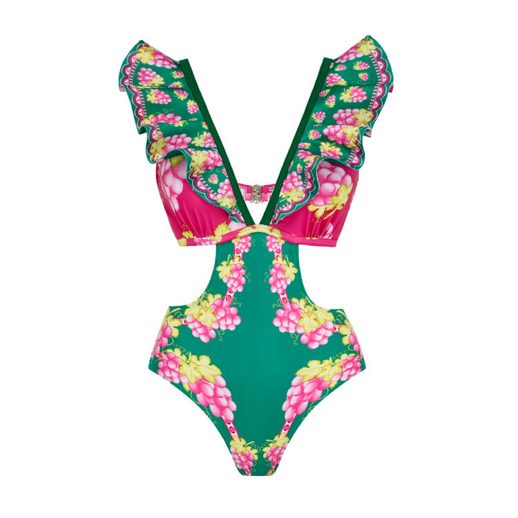 Damen Stylish Elegantes Badeanzug- und Rockset Drune