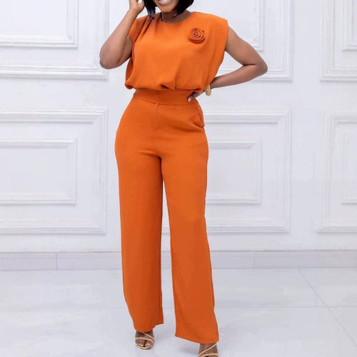 Damen eleganter All-in-One-Jumpsuit mit floralem Detail Drune