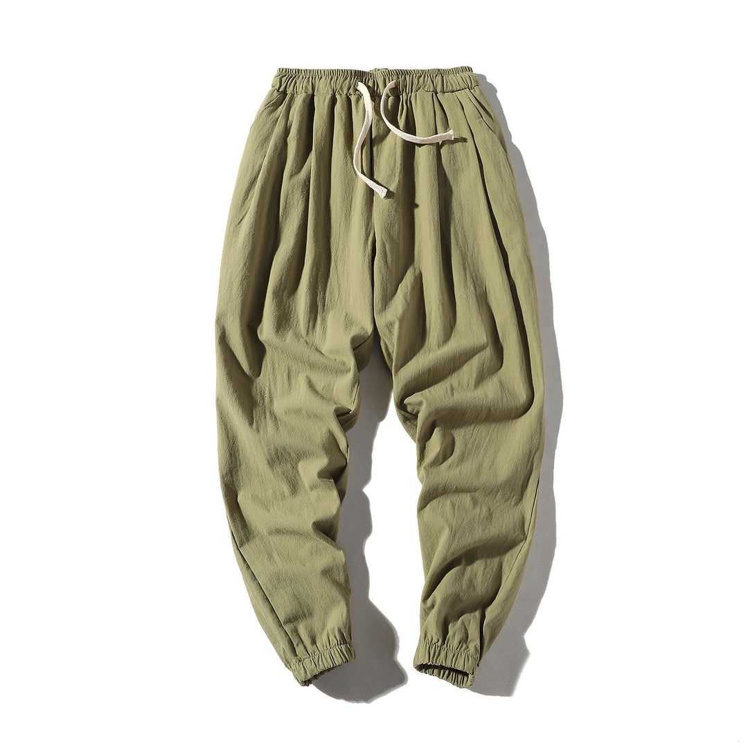 Herren nan lockere Jogginghose mit elastischem Bund, Kordelzug, Seitentaschen und elastischen Bündchen Drune