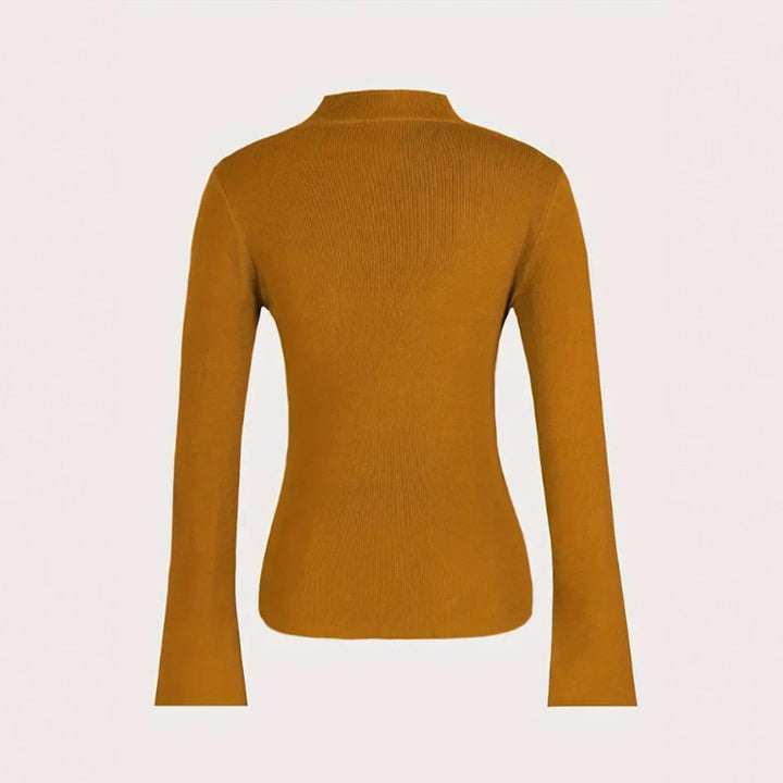 Damen Chic Strickoberteil mit vielseitigen Knopfdetails Drune