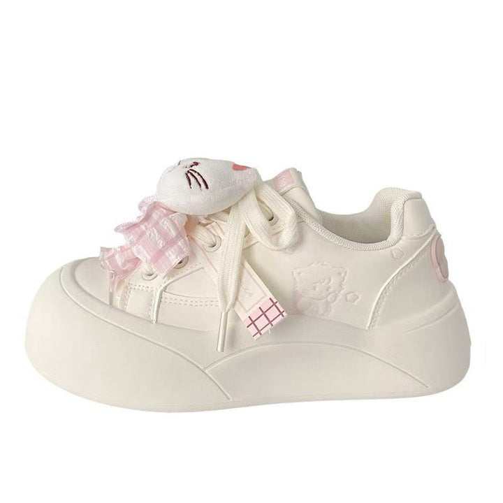 Damen Sportliche Sneaker mit verspieltem Katzenmotiv und weich gepolsterter Sohle Drune