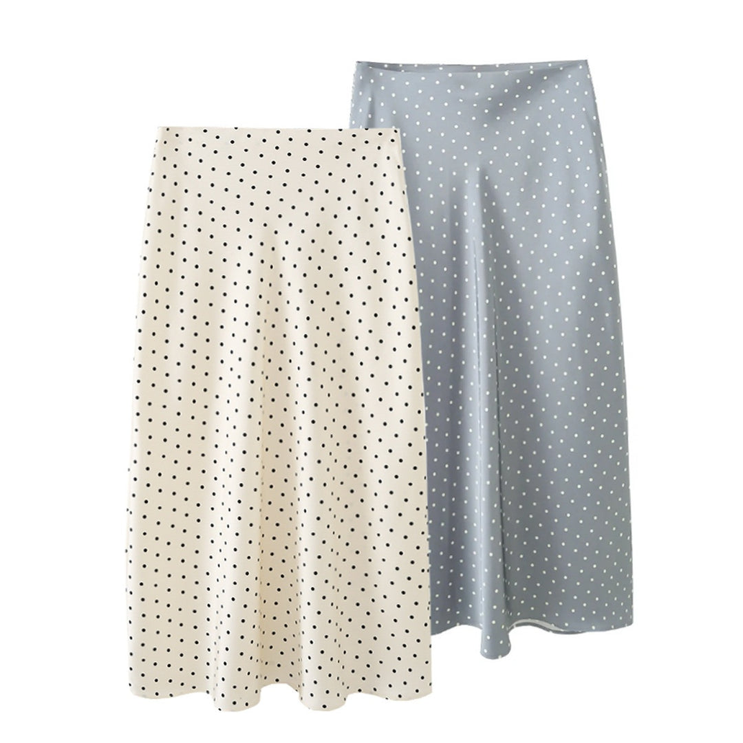 Damen Maxirock mit elegantem Punktedesign und fließendem Schnitt Drune