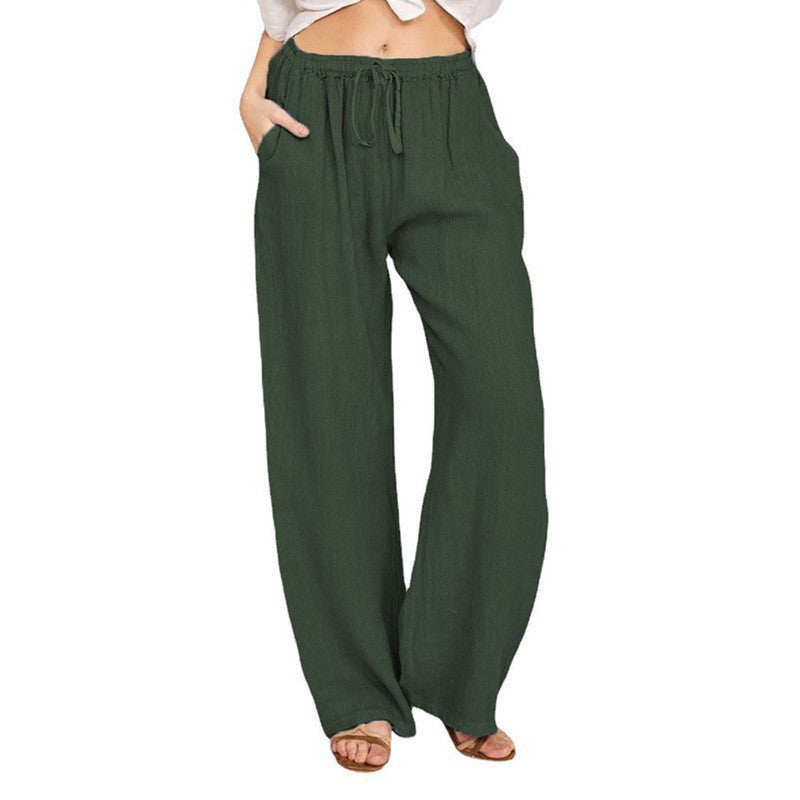 Damen Weite Leinenhose Drune