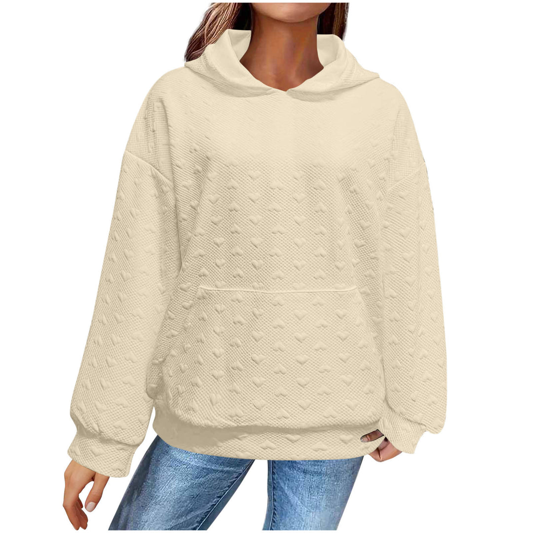 Damen Kuscheliger Oversized Hoodie mit strukturierter Oberfläche Drune