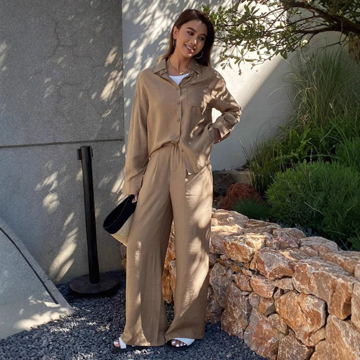 Damen Bequemes Lounge-Set aus leichtem Stoff mit eleganten Details Drune