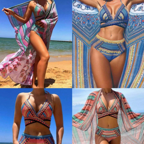 Damen Hochwertiger Bikini-Set mit einzigartigem Muster Drune