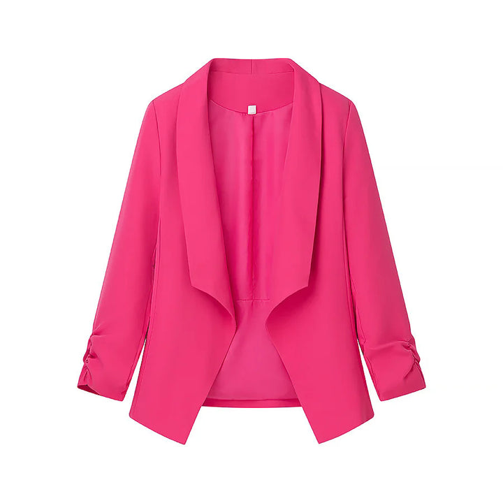Damen elegante Blazerjacke mit lässigem Schnitt und modischem Revers Drune