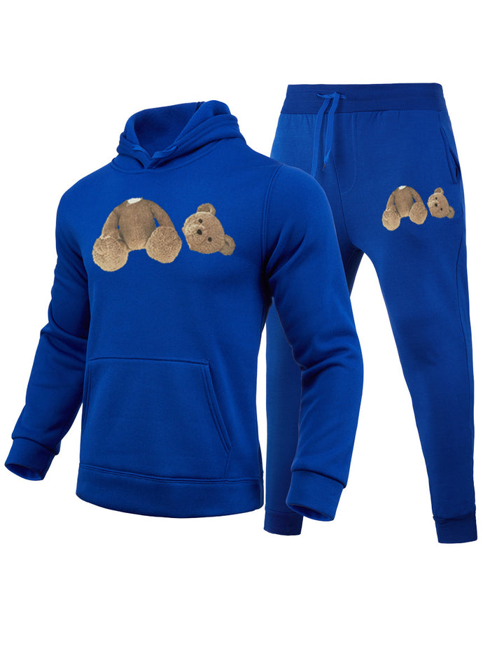 Damen Sweatshirt und Jogginghose Set mit niedlichem Bären-Design Drune