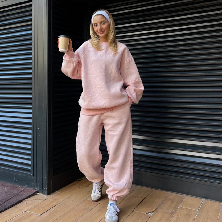 Damen lässiges Sweatshirt und weite Freizeithosen Drune
