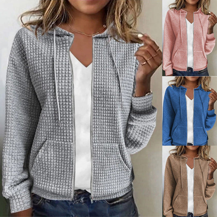 Damen Fleecejacke mit Strukturiertem Waffelmuster Drune