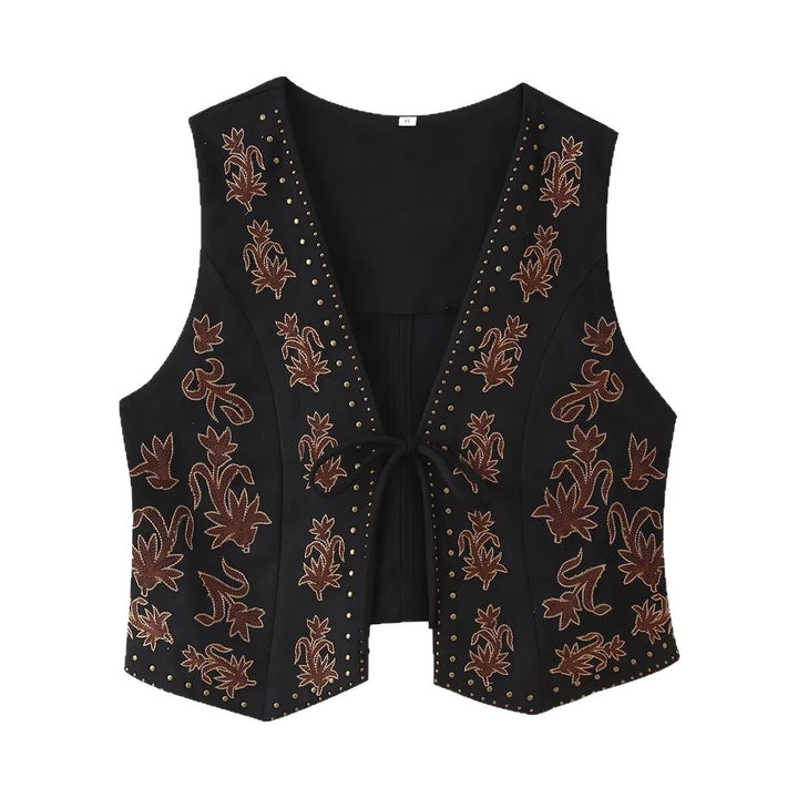 Damen Elegante und kunstvoll gestickte Weste Drune