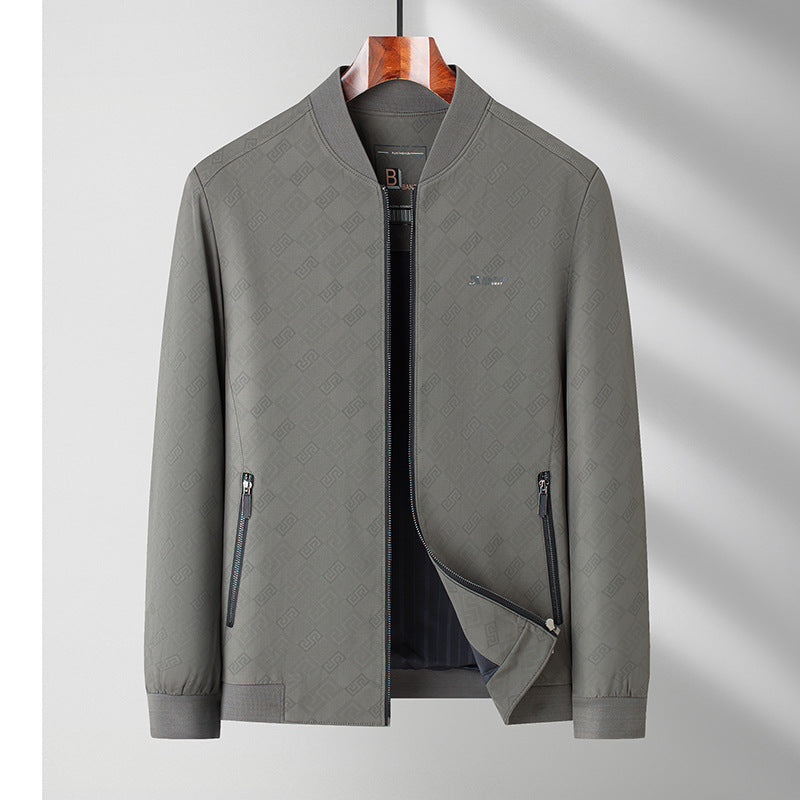 Herren Sportliche Blousonjacke mit feinem Strukturdesign und elastischen Bündchen Drune