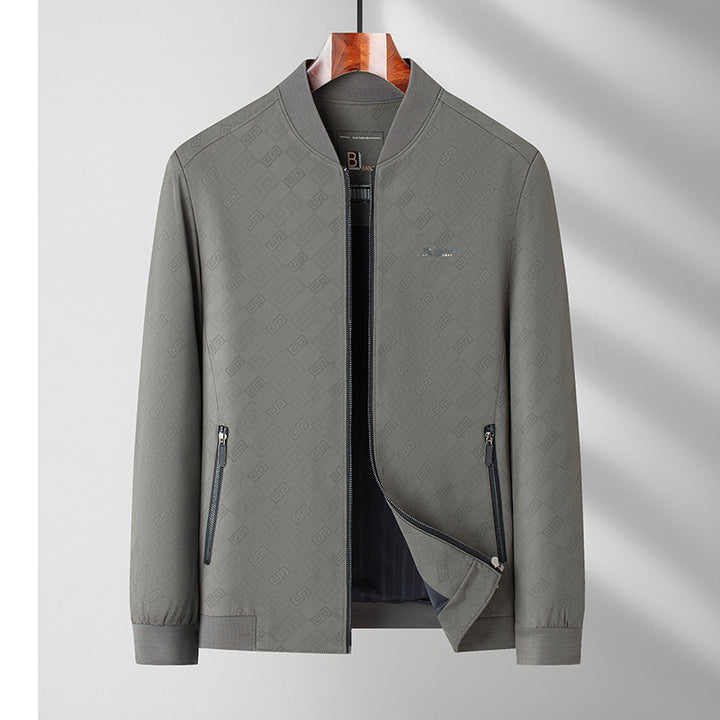 Herren Sportliche Blousonjacke mit feinem Strukturdesign und elastischen Bündchen Drune